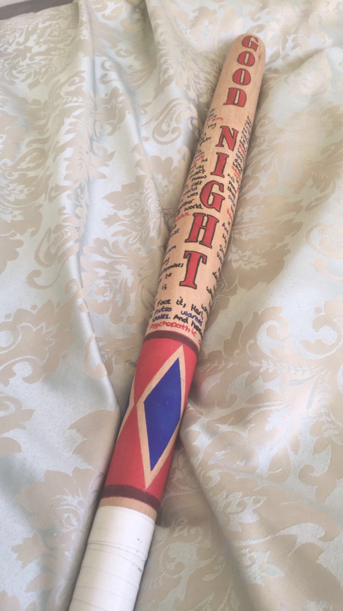 Harley Quinn Suicide Squad wooden baseball bat. Handpainted. Etsy