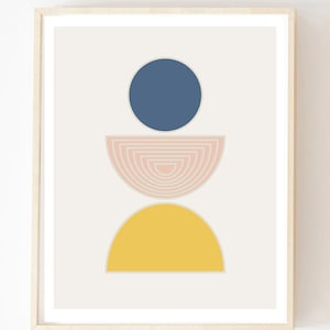 Geometric Art Prints,Pink and Yellow Art,Yellow Art,Pink Wall Prints,Modern Scandinavian Art,Perspective,Blue Art Prints,Minimalist Wall Art