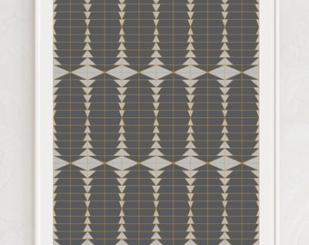 Impressions d’art gris, art mural à motifs, impressions géométriques, art simple, impressions d’art minimalistes, moderne du milieu du siècle, art de l’illustration, impressions d’affiches modernes