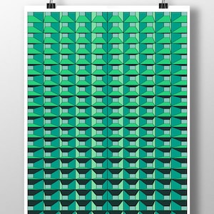Op Art,Minimalist Wall Art,Illustration Print,Op Art Poster,Green Wall Art,Best Selling Art,Bright Wall Art,Graphic Art Print,Art for Walls,