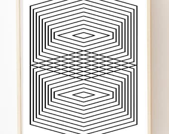 Top Selling Shops,Op Art Giclee,Black White Wall Art,Black Minimalist Art,Geometric Prints,Modern Prints,Minimalist Wall Art,Abstract Prints