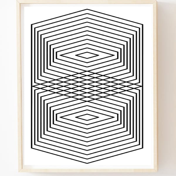 Top Selling Shops,Op Art Giclee,Black White Wall Art,Black Minimalist Art,Geometric Prints,Modern Prints,Minimalist Wall Art,Abstract Prints