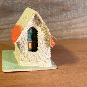 Vintage Putz House Ornament, Miniature House Ornament, Japan
