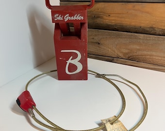 Vintage Red Barrecrafters Ski Holder and Lock