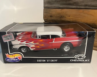 1999 HotWheels ’57 Custom Chevy 1:18 Die Cast with Flames