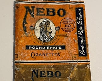 Antique Nebo Cigarette Pack (empty), ‘The Ambrosia in Cigarettes’