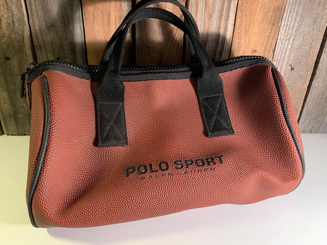 Ralph Lauren Polo Sport Duffle Bag, Handbag, Purse, Football Texture