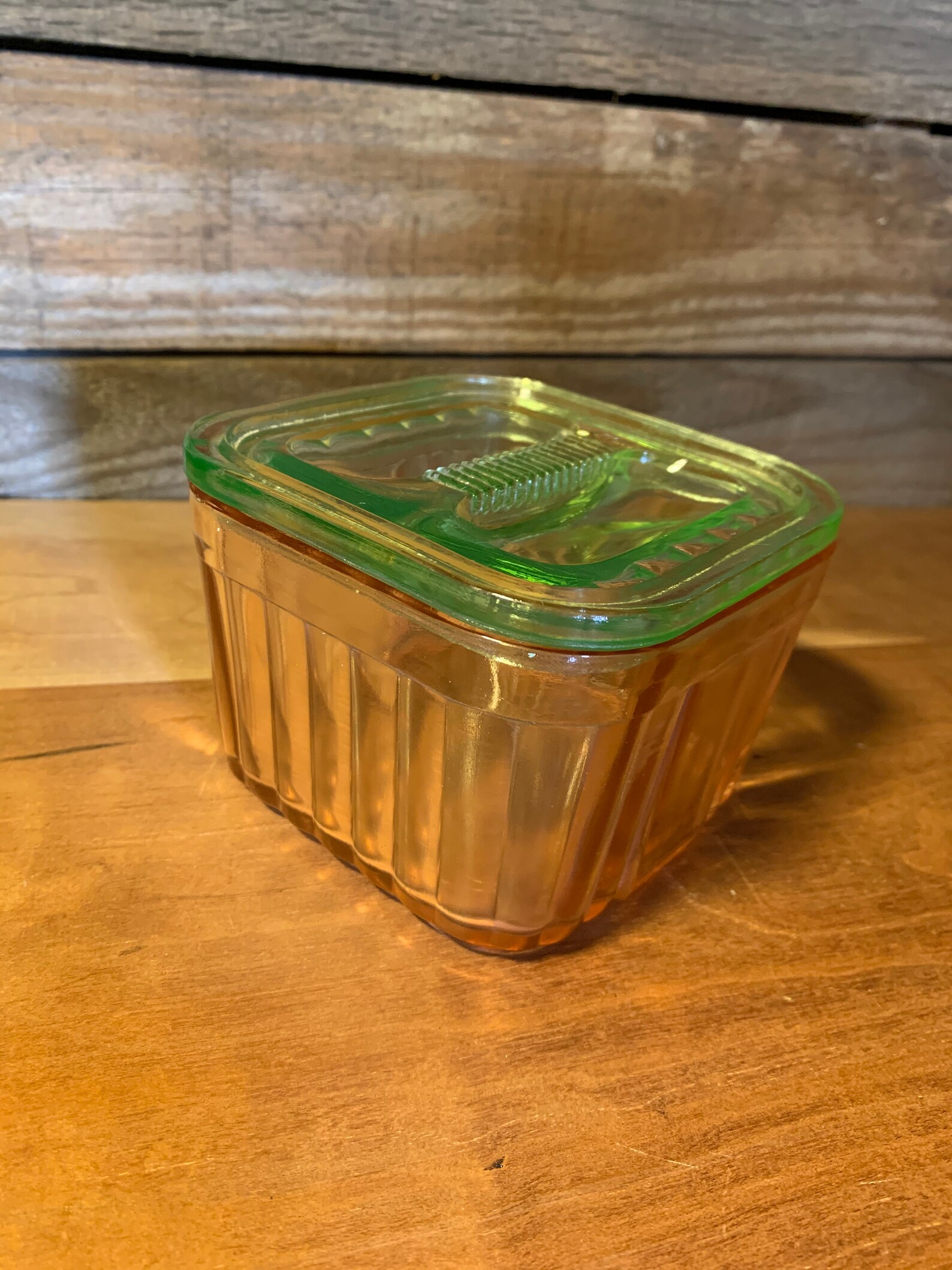 Vintage Federal Glass Pink Depression Glass Refrigerator Dish Etsy