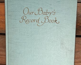 Antique Blue 1925 ‘Our Baby’s Record Book’, Never Used