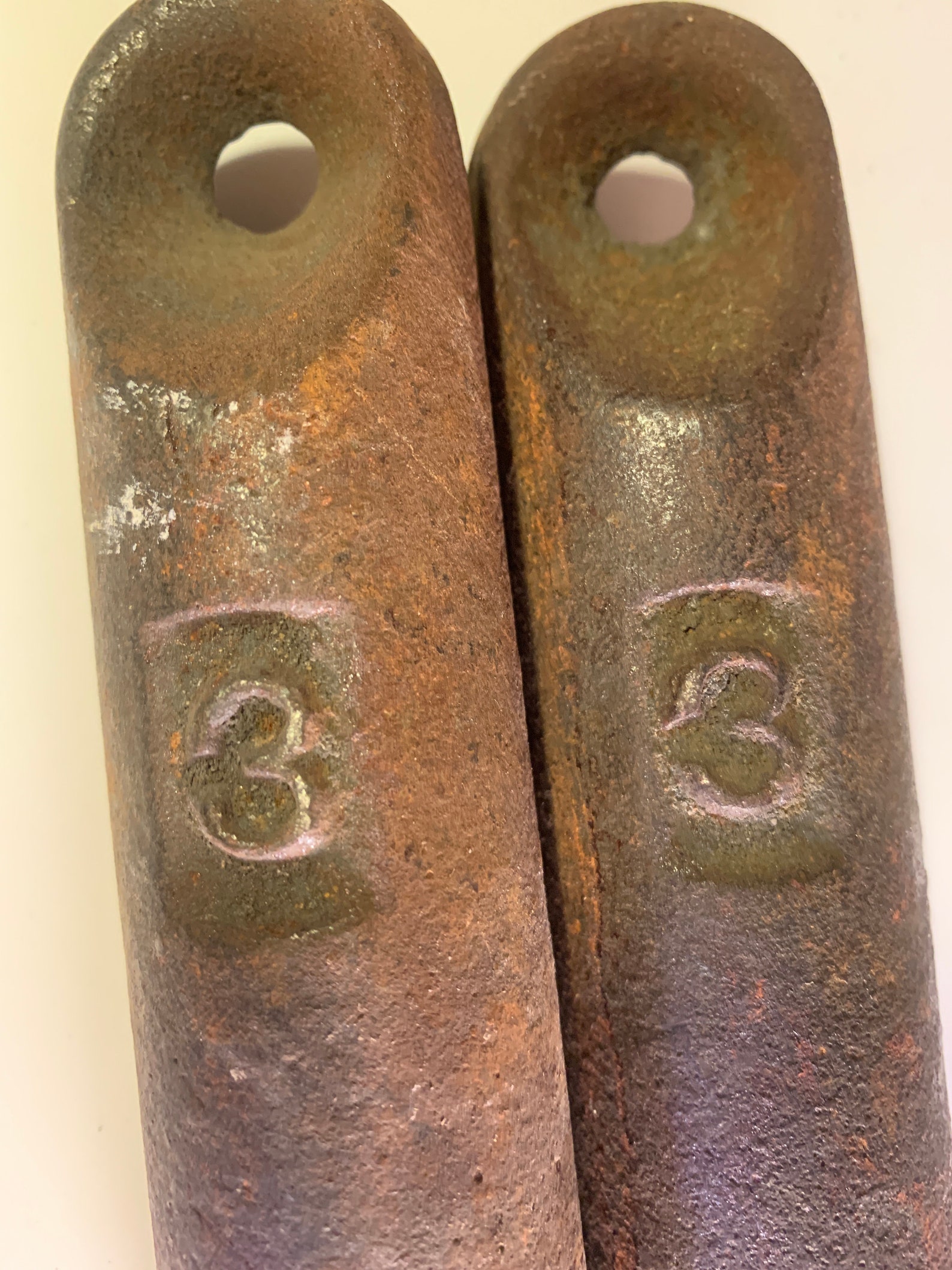 Antique Set of 2 Cast Iron Sash Window Weights 3 Pounds Etsy