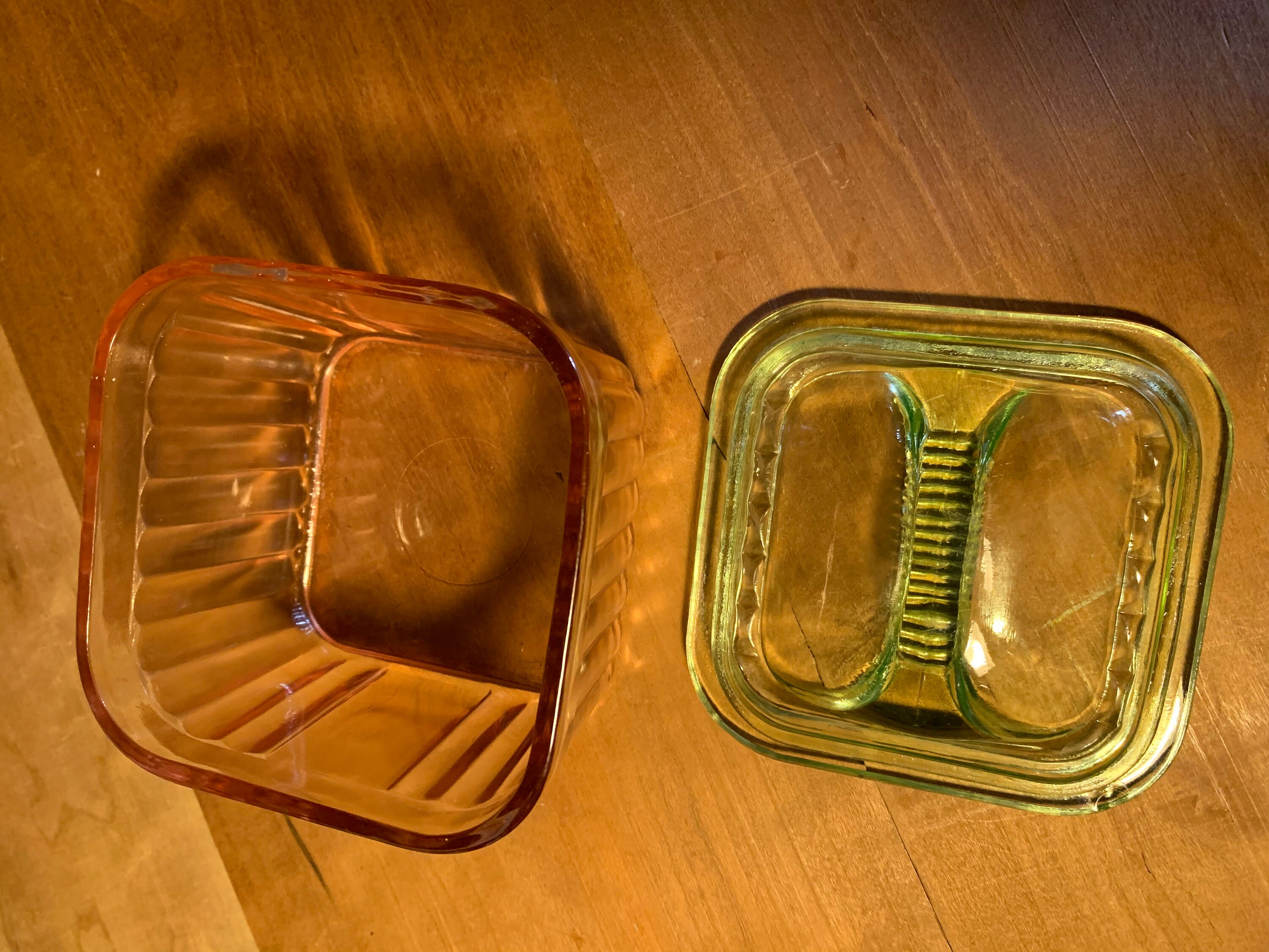 Vintage Federal Glass Pink Depression Glass Refrigerator Dish Etsy