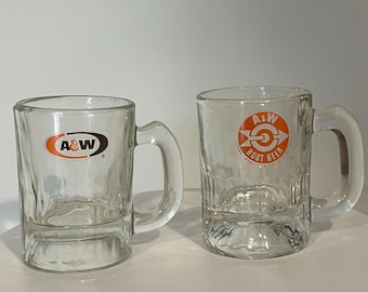 Vintage A&W Mini Mugs, Set of 2