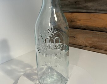 Vintage Absolutely Pure Milk Bottle