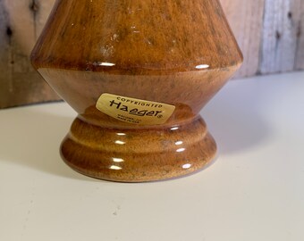 Vintage 1950’s Brown Ceramic Haeger Vase, USA #233