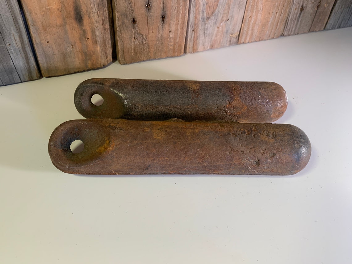 Antique Set of 2 Cast Iron Sash Window Weights 3 Pounds Etsy