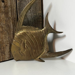 Vintage Brass Angel Fish