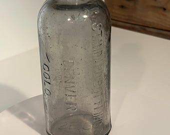 Antique Standard Bottling, Denver Colorado Bottle, Smoke Gray Glass