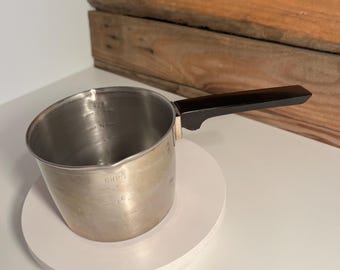 Vintage Foley Two-Cup Stainless Steel Measuring Cup