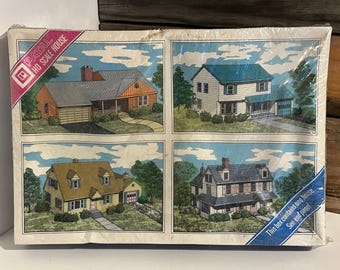 Vintage Patal HO Scale Colonial House Model, New in Box