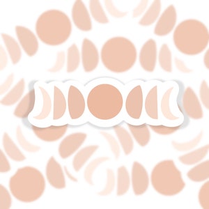 Boho Moon Phases Laptop Sticker