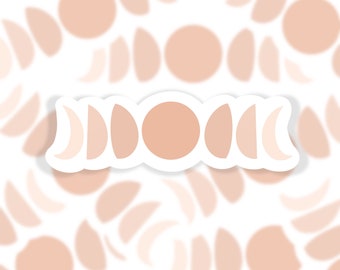 Boho Moon Phases Laptop Sticker