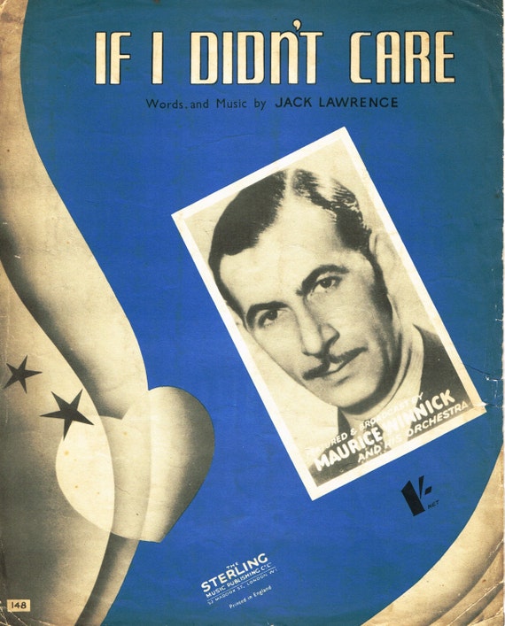 If I Didn T Care Sheet Music Download Pdf Etsy