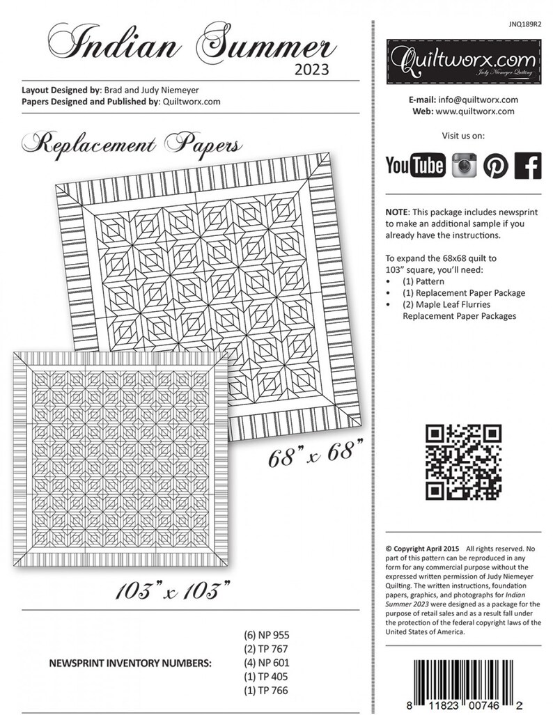 Maple Flurries - Indian Summer - Judy Niemeyer -foundation Papers - Etsy