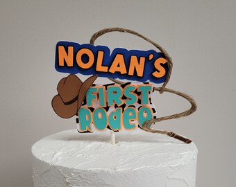 First Rodeo Birthday Cake Topper | Western First Birthday Cake Topper| Cowboy Birthday Cake Topper | Personalized Cake Topper