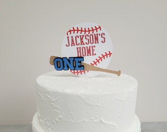 Rookie Baseball Cake Topper  |  Home One Birthday Cake | Little Slugger | Personalized Cake Topper |  First Cake Smash