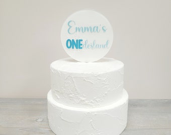 Adorno para tarta de primer cumpleaños de ONEderland / Decoración personalizada para tarta de invierno