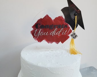 Adorno para birrete de graduación personalizado: decoración acrílica de la clase de 2026