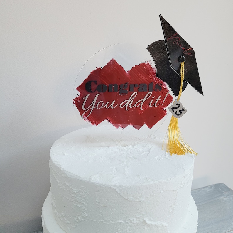 Graduation Cap Cake Topper Class of 2023 Cake Decor Etsy