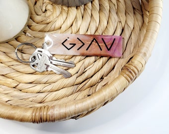 Keychain God Is Greater Than Highs and Lows Religious Accessory Scripture Gift for Faith Encouragement Gift