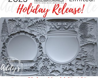 Snow Globes IOD Mould! 6"x 10". RETIRED 2025 Holiday Release! Iron Orchid Designs