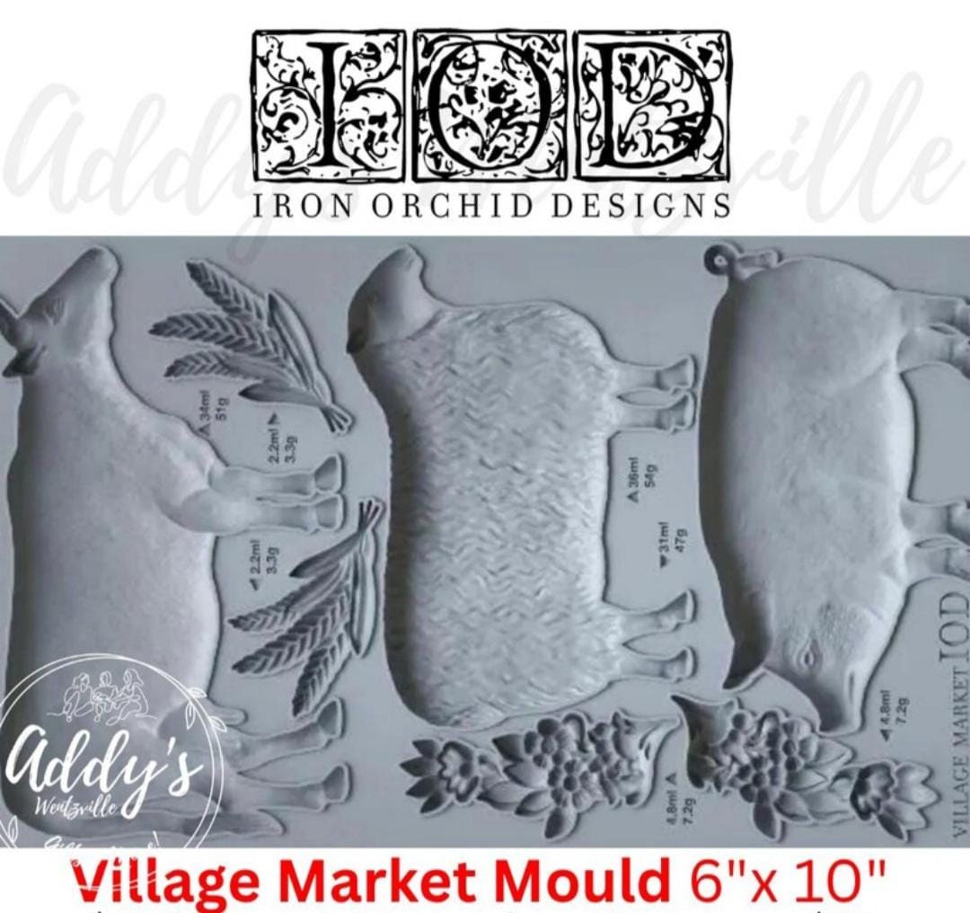 Village Market IOD Mould!  Iron Orchid Designs