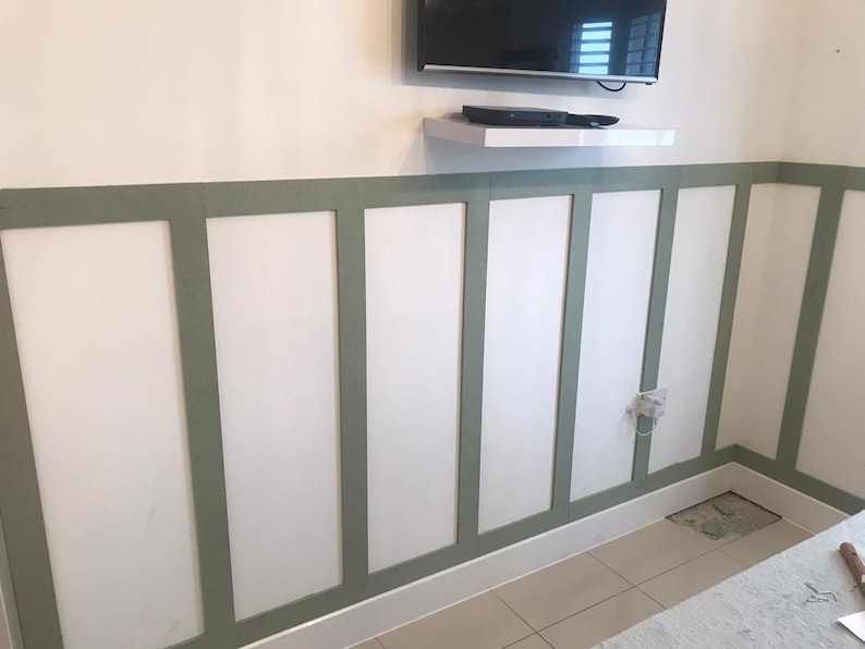 Panelling posts to create your own wall of Georgian style wall panelling 1.4m high x 2.4m wide PLUS other sizes available image 2