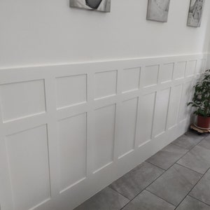 Panelling posts to create your own wall of Georgian style wall panelling 1.4m high x 2.4m wide PLUS other sizes available image 7