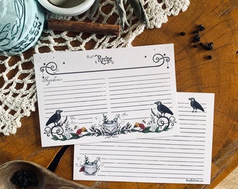 The Two Crows Apothecary - 12 Rezeptkarten - 10,5x15,5 cm