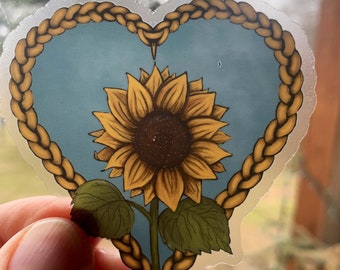 Sunflowers for Ukraine - clear vinyl stickers