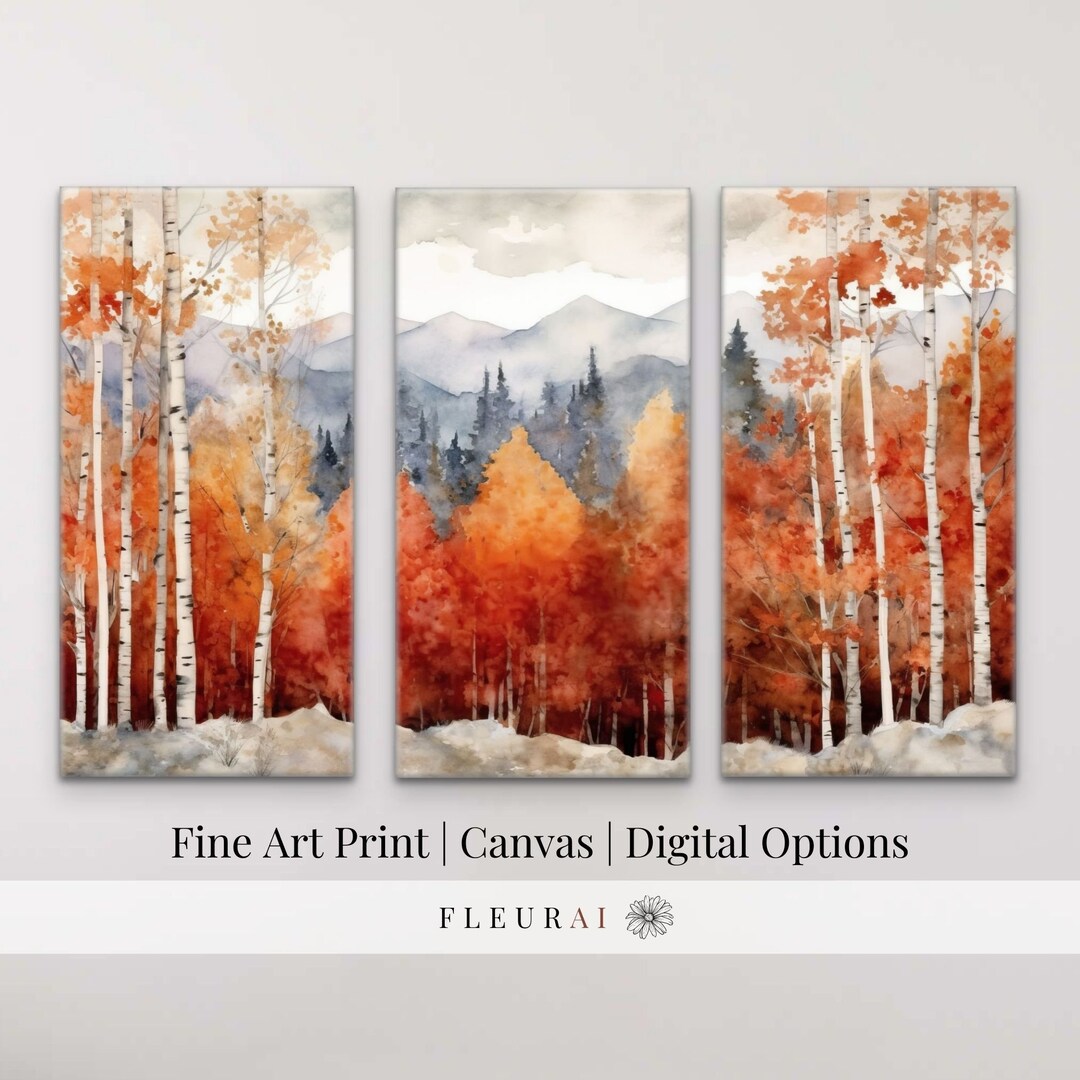 Fall Watercolor Prints - Gallery Set of 3 | Fall Wall Art | Autumn ...