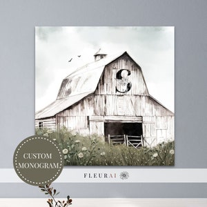 Custom Barn Print 051823 | Personalized Wall Art | New Home Gift | Watercolor Barn Art | Modern Farmhouse Decor