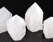 1 Kilo lot Top Polished Quartz Crystal Points w Cut Base Mixed Sizes