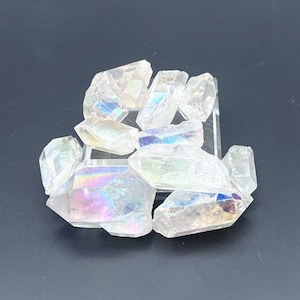 Angel Aura Quartz Points – 1 to 2 Inch Crystal Points for Home Decor and Crafts
