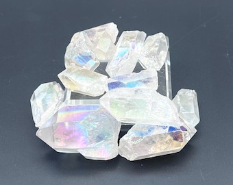 Angel Aura Quartz Points – 1 to 2 Inch Crystal Points for Home Decor and Crafts