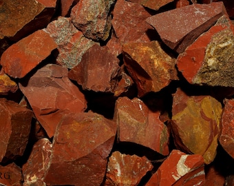 Red Jasper Raw Crystal Lot – Bulk 1–2" Natural Stones for Tumbling, Craft, Decor