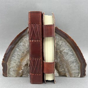 Agate Polished Bookends (Size 3 To 6 Inches) (1 Pair) Hand Carved Polished Gemstone Decor