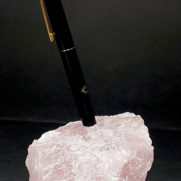 Rose Quartz Pen Holder - QTY 1 - 3"-4" *