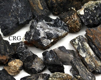 Black Tourmaline Rough Rock (Size 1 To 3 Inches) Bulk Wholesale Lot Crystals Minerals