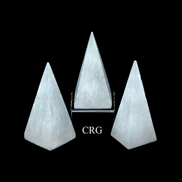 QTY 1 - Selenite Pyramid   4-4.5" AVG