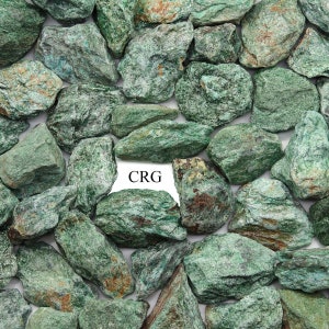 Fuchsite verte brute (taille 30 à 60 mm) Lot de cristaux en vrac